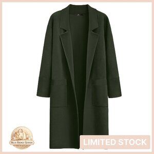 Oversized Cardigan Sweater Dressy Trench Coatigan Chic Winter Cozy